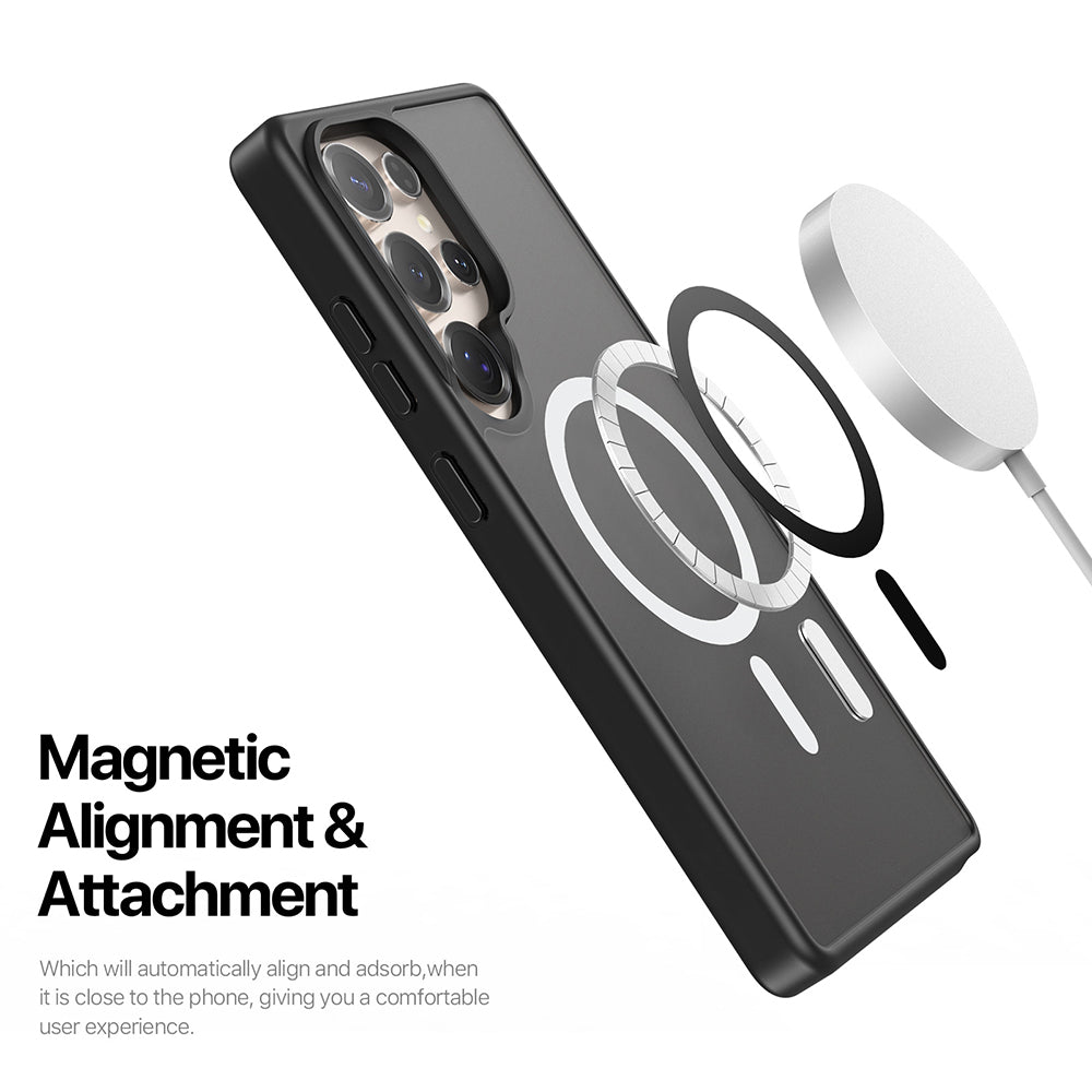 Husa de protectie Dux Ducis Yind MagSafe compatibil cu Samsung Galaxy S25 Ultra, Negru
