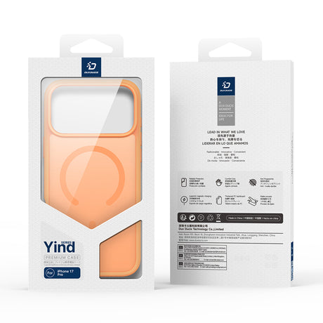Husa de protectie Dux Ducis Yind MagSafe compatibil cu iPhone 18 Pro Max / iPhone 17 Pro Max, Portocaliu