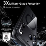 Husa de protectie ESR compatibil cu iPhone 18 Pro, Negru/Transparent