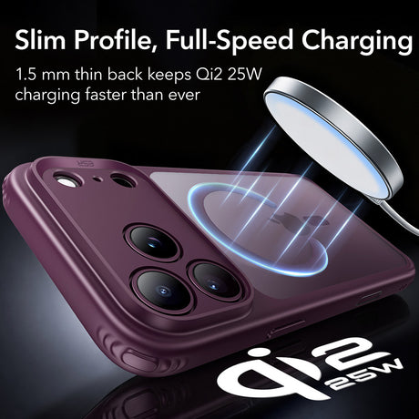 Husa de protectie ESR Classic Hybrid HaloLock compatibil cu iPhone 18 Pro, Bordo