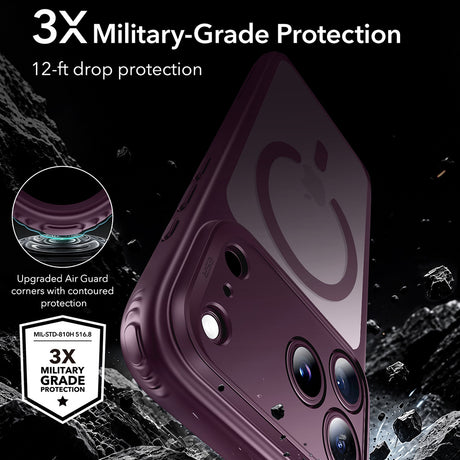 Husa de protectie ESR compatibil cu iPhone 17 Pro Max / iPhone 18 Pro Max, Bordo