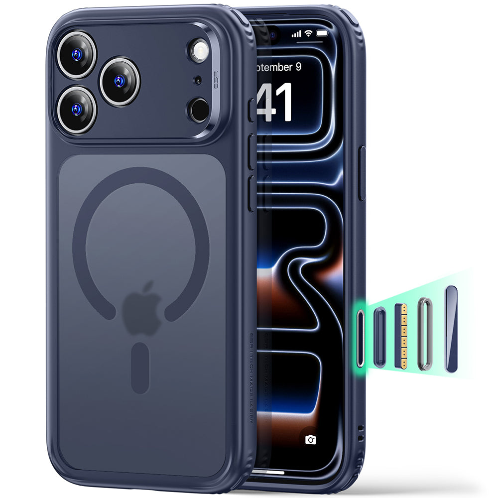 Husa de protectie ESR Classic Hybrid compatibil cu iPhone 18 Pro, Albastru