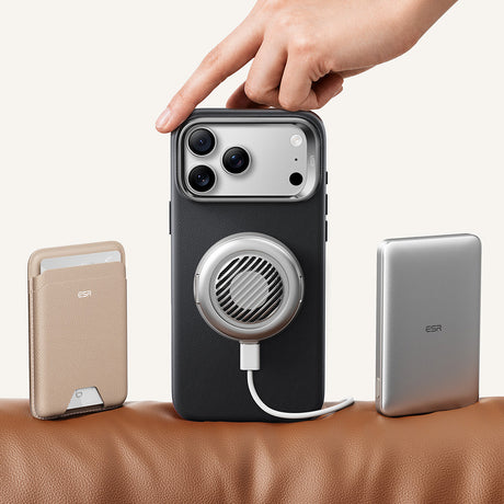 ESR Atelier Magnetic Kickstand védőtok iPhone 17 Pro Max / iPhone 18 Pro Max készülékhez, fekete