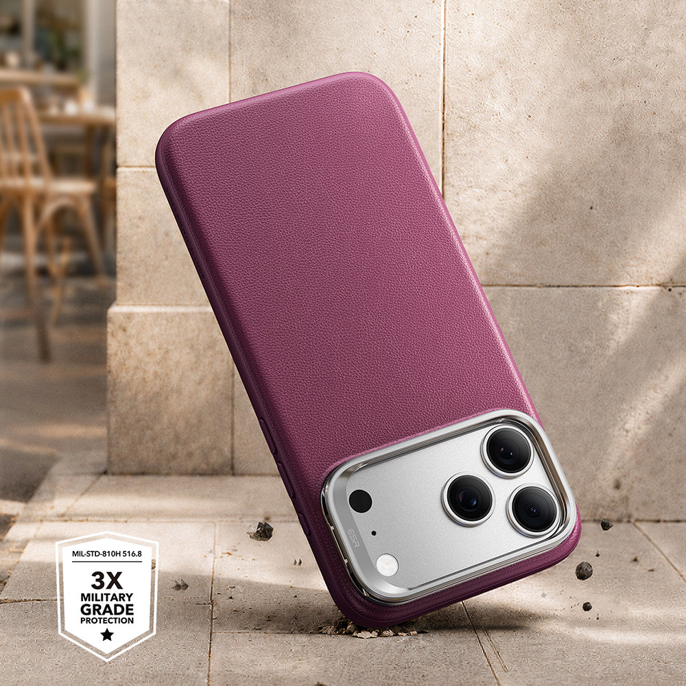 Husa de protectie ESR Atelier Magnetic Kickstand compatibil cu iPhone 17 Pro / iPhone 18 Pro, Bordo