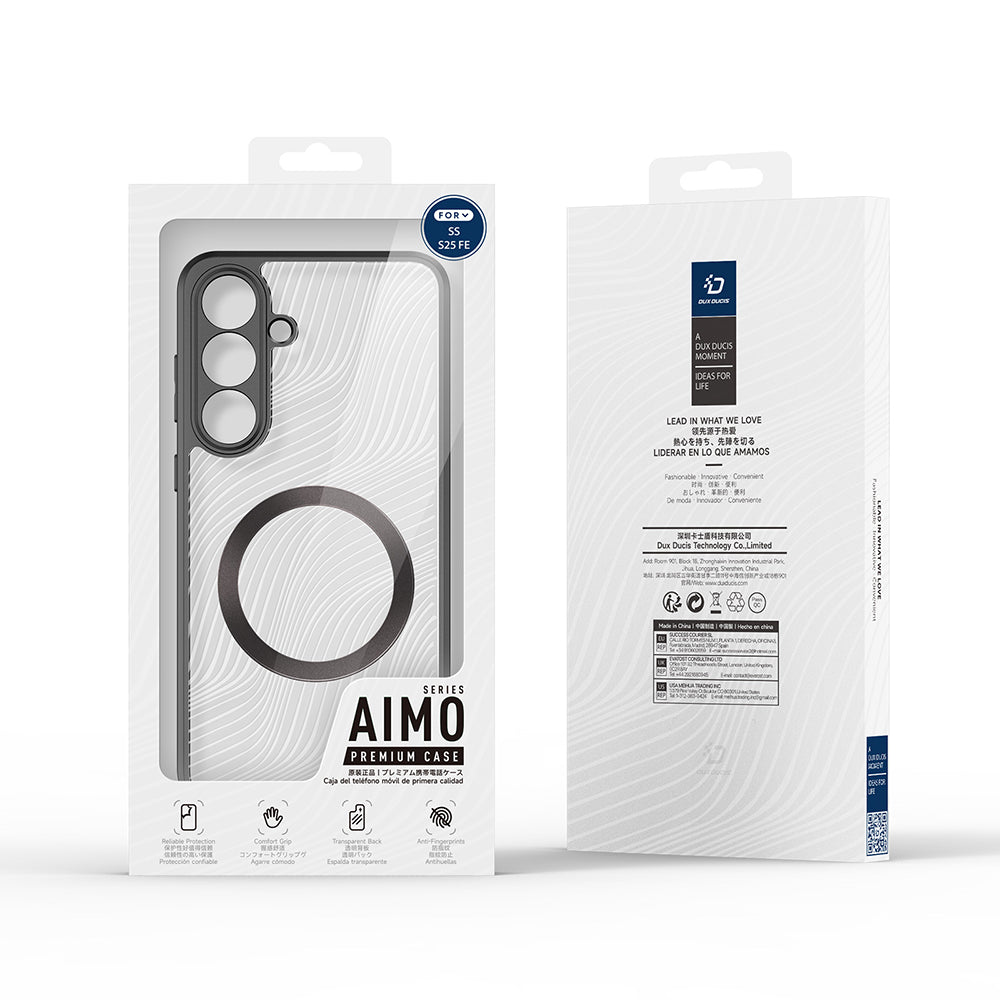 Husa de protectie Dux Ducis Aimo MagSafe compatibil cu Samsung Galaxy S25 FE, Negru
