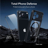 Husa de protectie ESR Classic Hybrid compatibil cu iPhone 17 Pro Max / iPhone 18 Pro Max, Negru Transparent