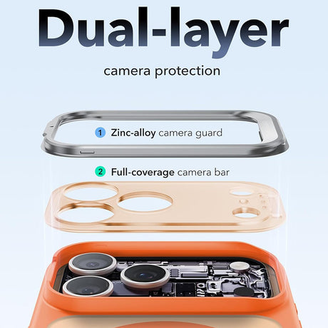 Husa de protectie ESR compatibil cu iPhone 17 Pro Max / iPhone 18 Pro Max, Portocaliu