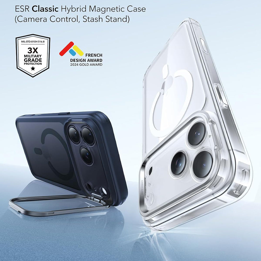 Husa de protectie ESR Classic Hybrid compatibil cu iPhone 17 Pro / iPhone 18 Pro, Albastru