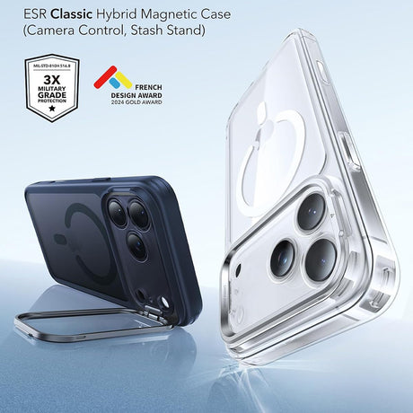 Husa de protectie ESR Classic Hybrid compatibil cu iPhone 17 Pro / iPhone 18 Pro, Albastru
