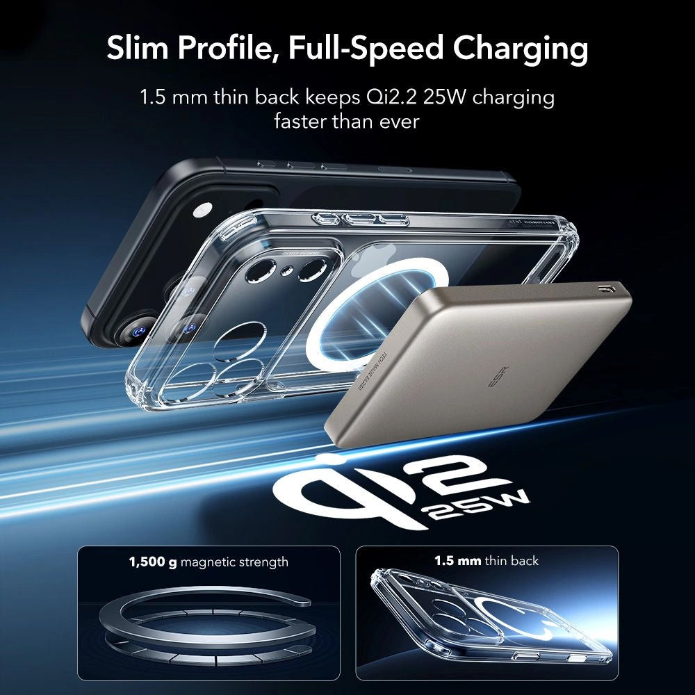 Husa de protectie ESR Classic Hybrid compatibil cu iPhone 17 Pro / iPhone 18 Pro, Transparent