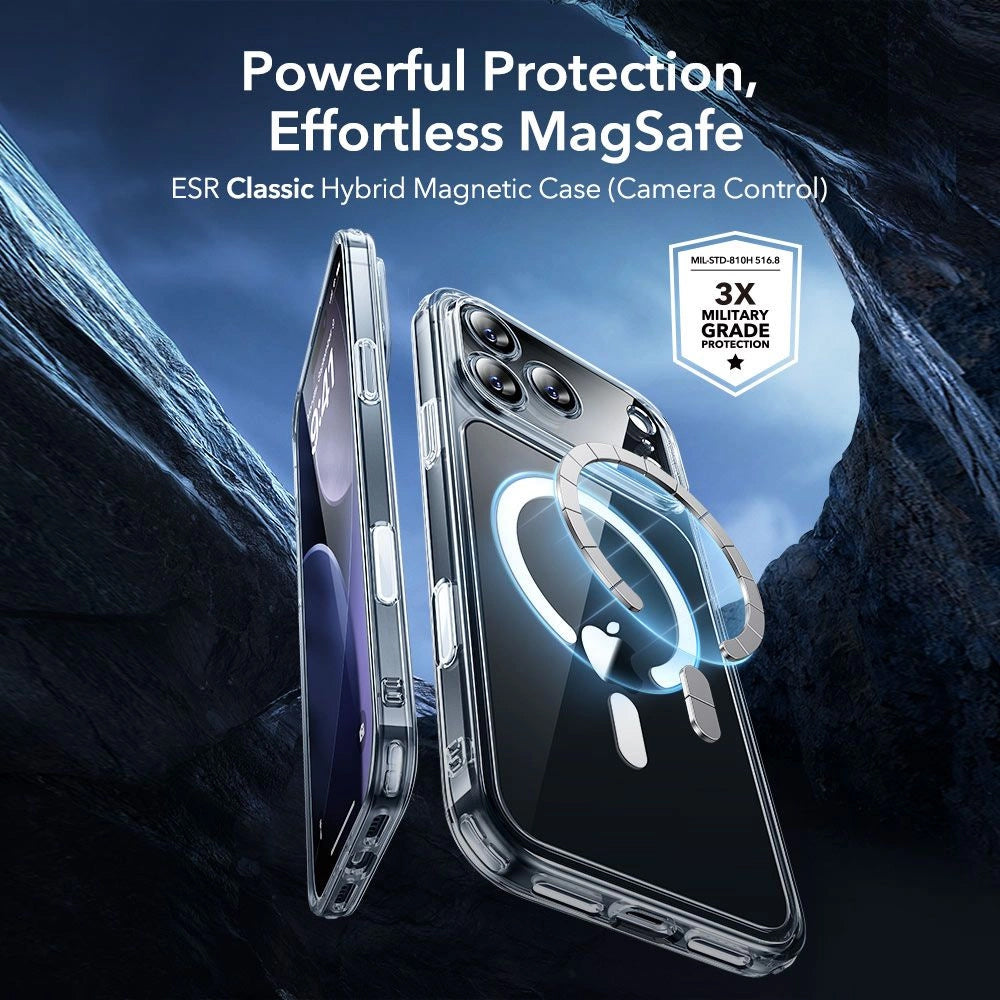 Husa de protectie ESR Classic Hybrid compatibil cu iPhone 17 Pro / iPhone 18 Pro, Transparent