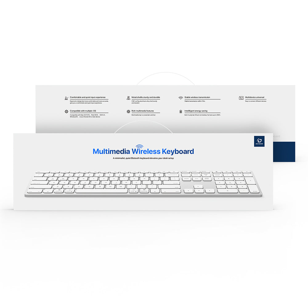 Tastatura Dux Ducis (LK Series), Wireless Bluetooth 5.0, Alb