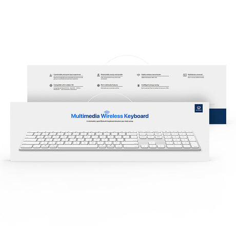 Tastatura Dux Ducis (LK Series), Wireless Bluetooth 5.0, Alb
