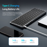Tastatura Dux Ducis (LK Mini), Wireless Bluetooth 5.0, Alb