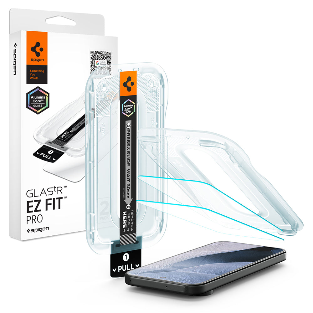 Folie de protectie Spigen Glas.tR EZ-FIT Pro compatibil cu Google Pixel 11 Pro XL, Transparent