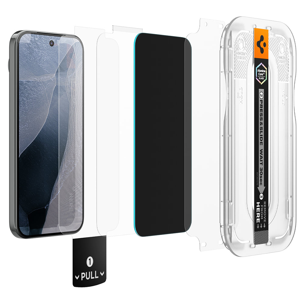 Folie de protectie Spigen Glas.tR EZ-FIT Pro compatibil cu Google Pixel 11 Pro / 10 Pro / 9 Pro, Privacy
