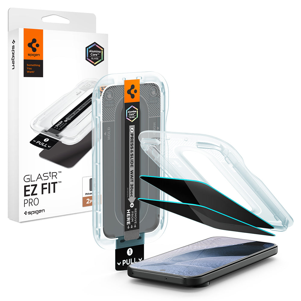 Folie de protectie Spigen Glas.tR EZ-FIT Pro compatibil cu Google Pixel 11 Pro / 10 Pro / 9 Pro, Privacy