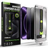 Folie de protectie Techsuit TitanGlass FullCover compatibil cu iPhone 18 Pro, Privacy