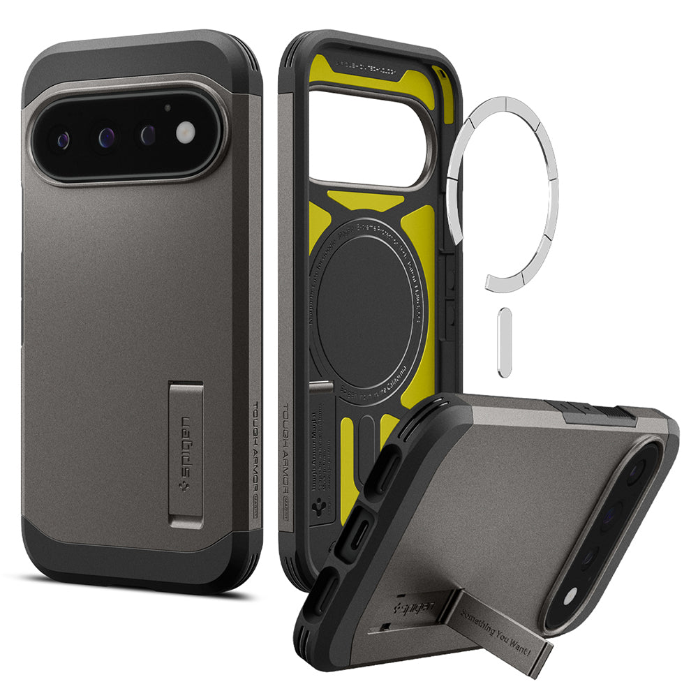 Husa de protectie Spigen Tough Armor compatibil cu Google Pixel 11 Pro, Gri