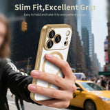 Husa de protectie Techsuit Luxury Crystal MagSafe compatibil cu iPhone 18 Pro / iPhone 17 Pro, Verde deschis