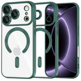 Husa de protectie Techsuit Luxury Crystal MagSafe compatibil cu iPhone 18 Pro / iPhone 17 Pro, Verde inchis