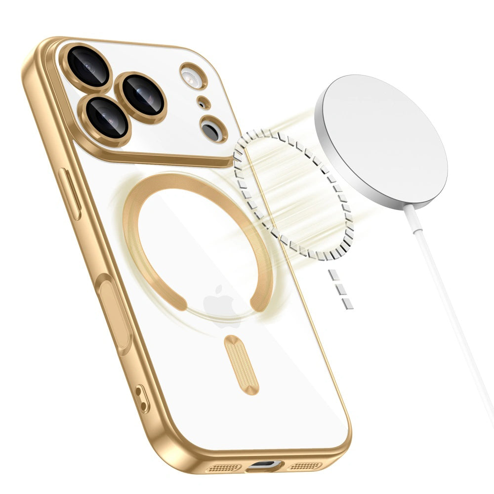 Husa de protectie Techsuit Luxury Crystal MagSafe compatibil cu iPhone 18 Pro / iPhone 17 Pro, Auriu