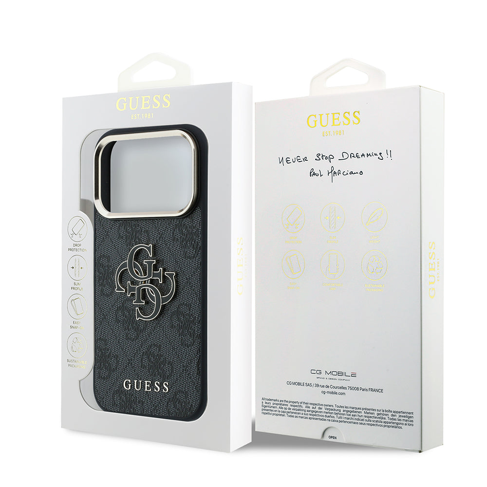 Husa de protectie Guess Hardcase 4G compatibil cu iPhone 18 Pro, Negru