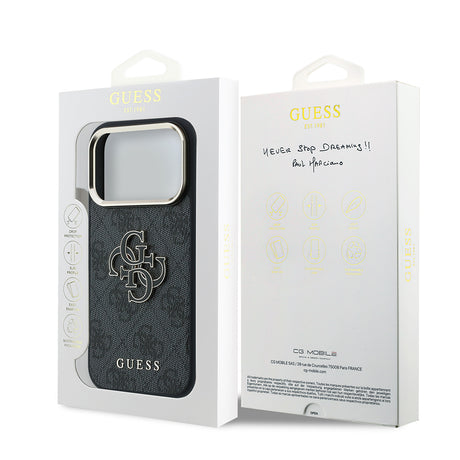 Husa de protectie Guess Hardcase 4G compatibil cu iPhone 18 Pro Max, Negru