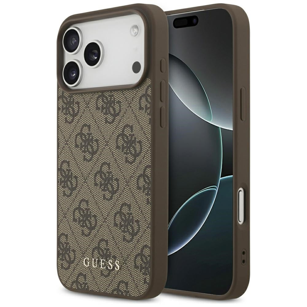 Husa de protectie Guess Hardcase 4G compatibil cu iPhone 18 Pro Max, Maro