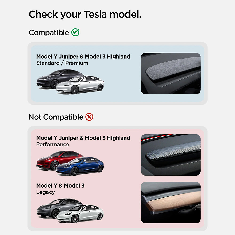 Suport Auto Spigen TAM100, MagSafe, Tesla Model 3 / Y, Negru