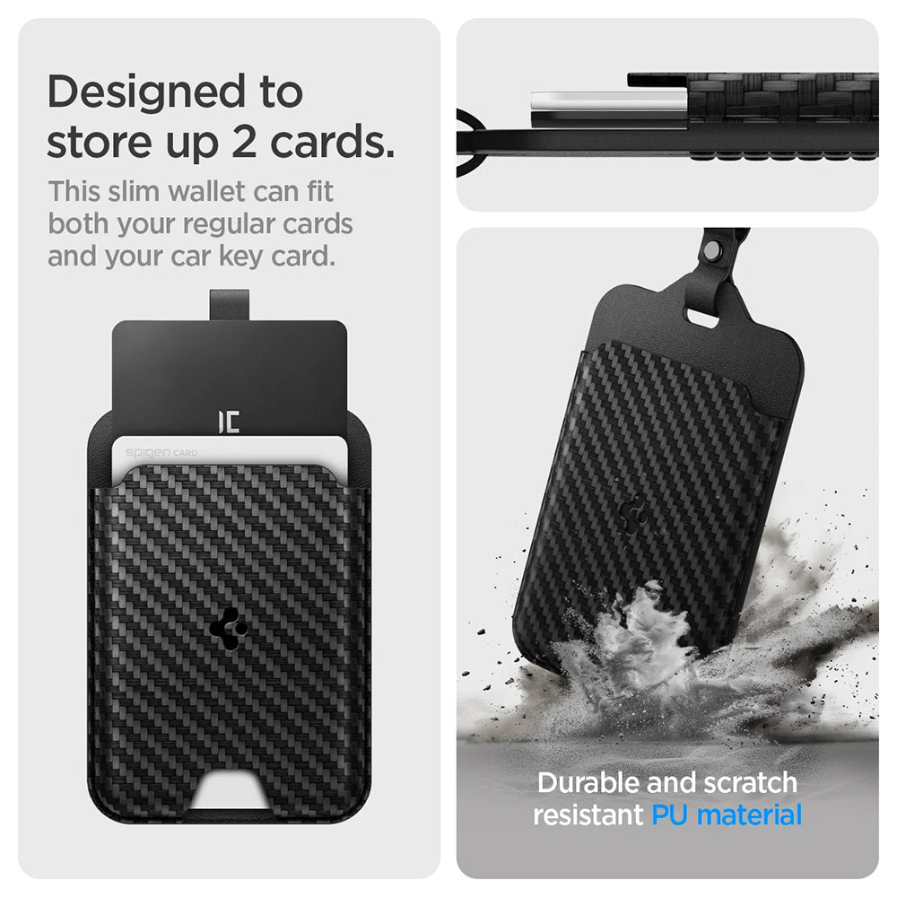 Carcasa Protectie pentru Card Acces Tesla (set 2) - Spigen Air Fit TO244 (ACP08794) - Carbon Black