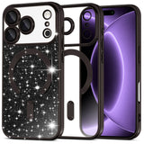 Husa de protectie Techsuit Luxury Glitter MagSafe compatibil cu iPhone 18 Pro / iPhone 17 Pro, Negru