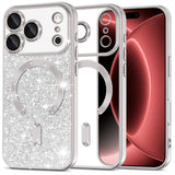 Husa de protectie Techsuit Luxury Glitter MagSafe compatibil cu iPhone 18 Pro Max / iPhone 17 Pro Max, Argintiu