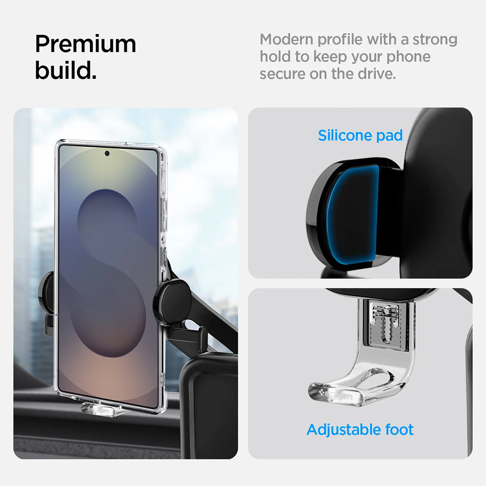 Suport Auto Spigen Tap Lock (ACP07871), Prindere Display, Compatibil Tesla, Negru