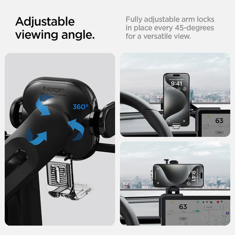Suport Auto Spigen Tap Lock (ACP07871), Prindere Display, Compatibil Tesla, Negru