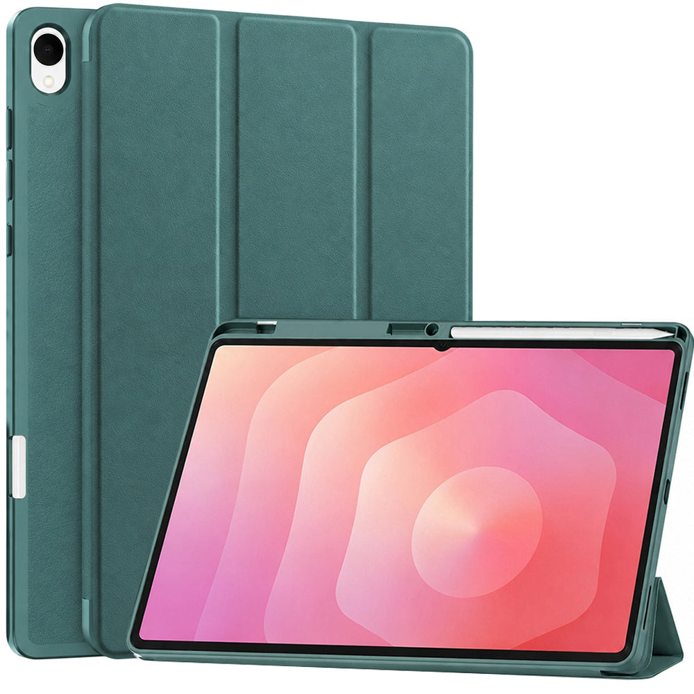 Husa de protectie tableta Techsuit Flex Trifold compatibil cu Samsung Galaxy Tab S12 Plus, Verde