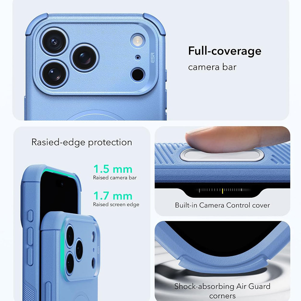 Husa de protectie ESR Cyber Halolock compatibil cu iPhone 17 Pro Max / iPhone 18 Pro Max, Gri
