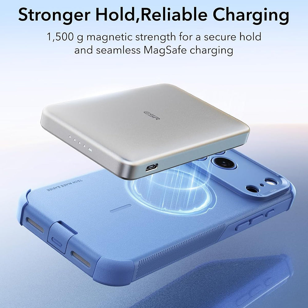 Husa de protectie ESR Cyber Halolock compatibil cu iPhone 17 Pro Max / iPhone 18 Pro Max, Gri
