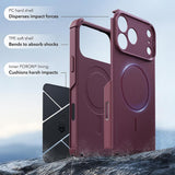 Husa de protectie ESR Cyber Halolock compatibil cu iPhone 18 Pro Max / iPhone 17 Pro Max, Bordo