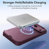Husa de protectie ESR Cyber Halolock compatibil cu iPhone 18 Pro Max / iPhone 17 Pro Max, Bordo