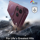 Husa de protectie ESR Cyber Halolock compatibil cu iPhone 18 Pro / iPhone 17 Pro, Bordo