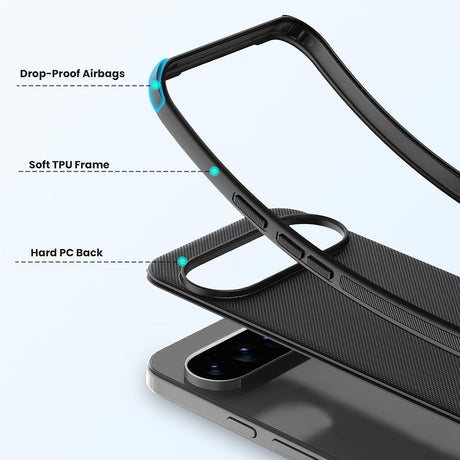 Husa de protectie Nillkin Super Frosted Shield Pro compatibil cu Google Pixel 10 Pro XL, Negru