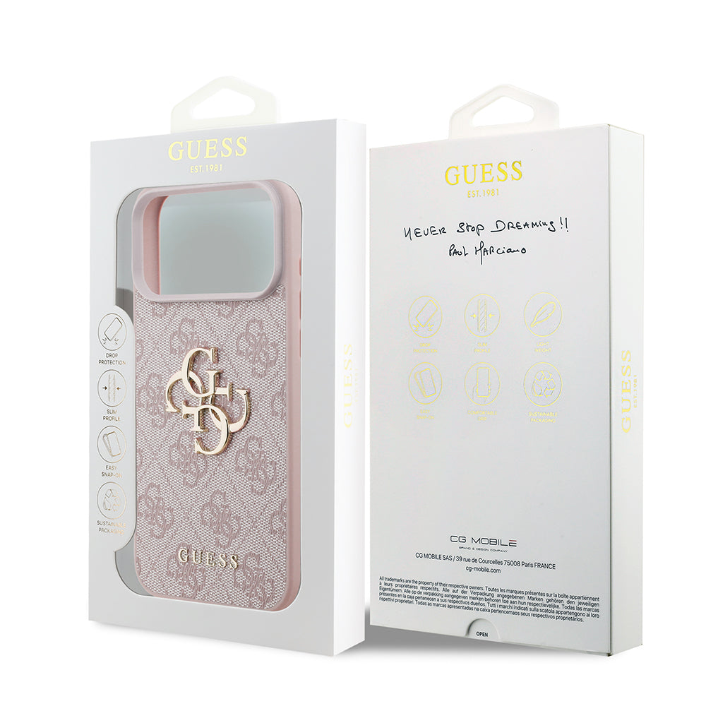 Husa de protectie Guess Hardcase 4G compatibil cu iPhone 18 Pro Max, Roz