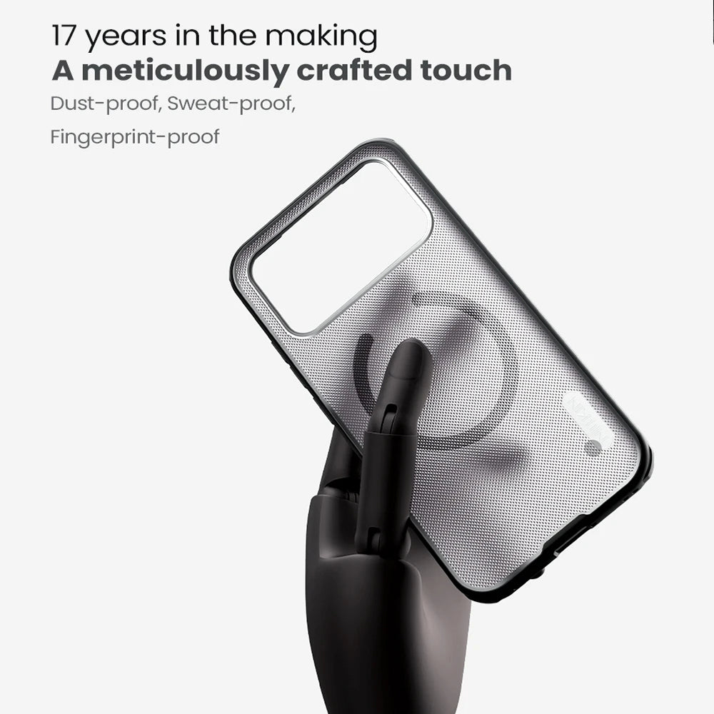 Husa de protectie Nillkin Super Frosted Shield Pro Magnetic compatibil cu Xiaomi Poco F8 Ultra, Negru Transparent