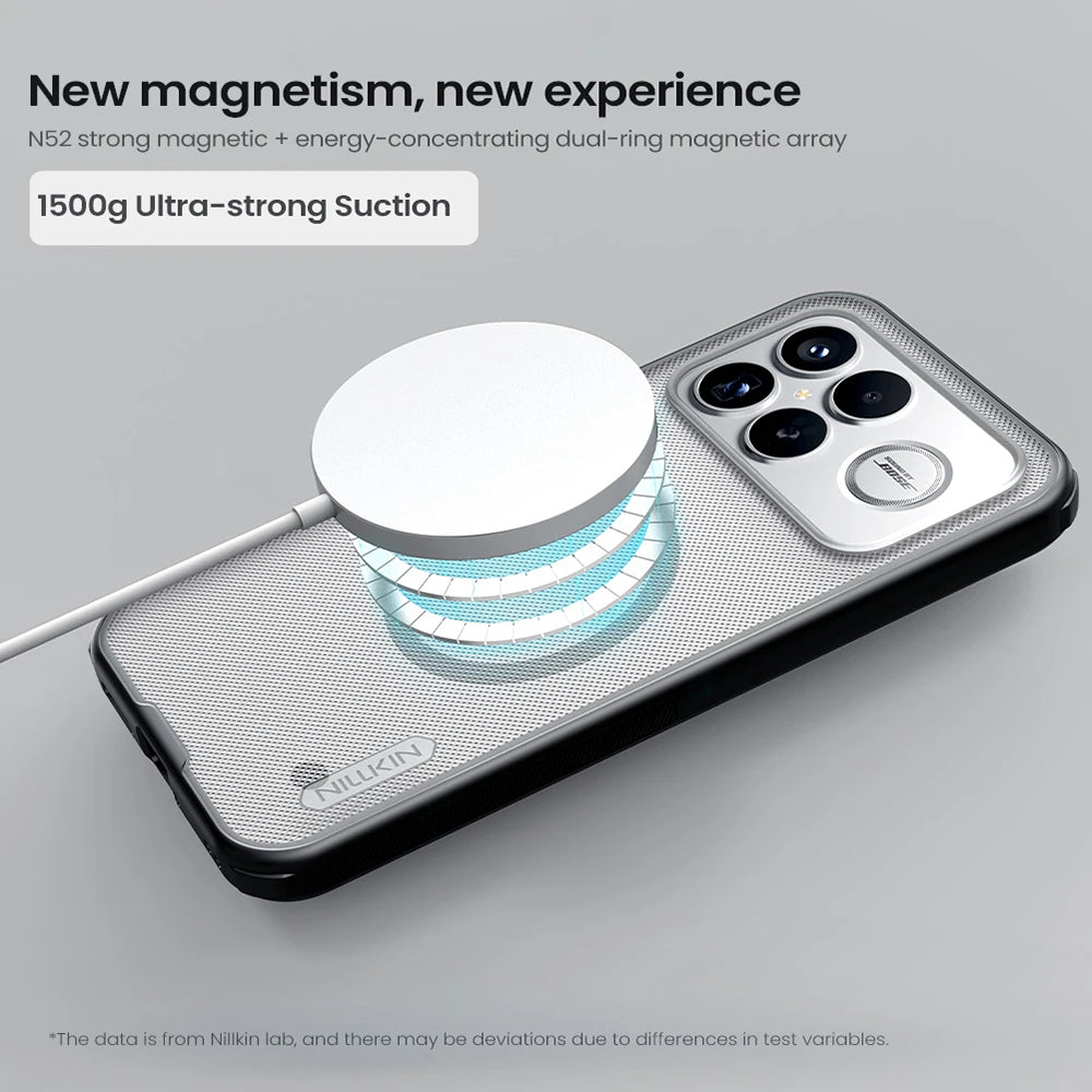 Husa de protectie Nillkin Super Frosted Shield Pro Magnetic compatibil cu Xiaomi Poco F8 Ultra, Negru Transparent