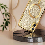 Husa de protectie Techsuit Luxury Glitter MagSafe compatibil cu iPhone 18 Pro / iPhone 17 Pro, Roșu