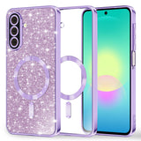 Husa de protectie Techsuit Luxury Glitter MagSafe compatibil cu Samsung Galaxy A27 5G, Mov