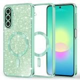 Husa de protectie Techsuit Luxury Glitter MagSafe compatibil cu Samsung Galaxy A27 5G, Verde deschis