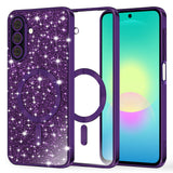 Husa de protectie Techsuit Luxury Glitter MagSafe compatibil cu Samsung Galaxy A27 5G, Mov