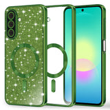Husa de protectie Techsuit Luxury Glitter MagSafe compatibil cu Samsung Galaxy A27 5G, Verde